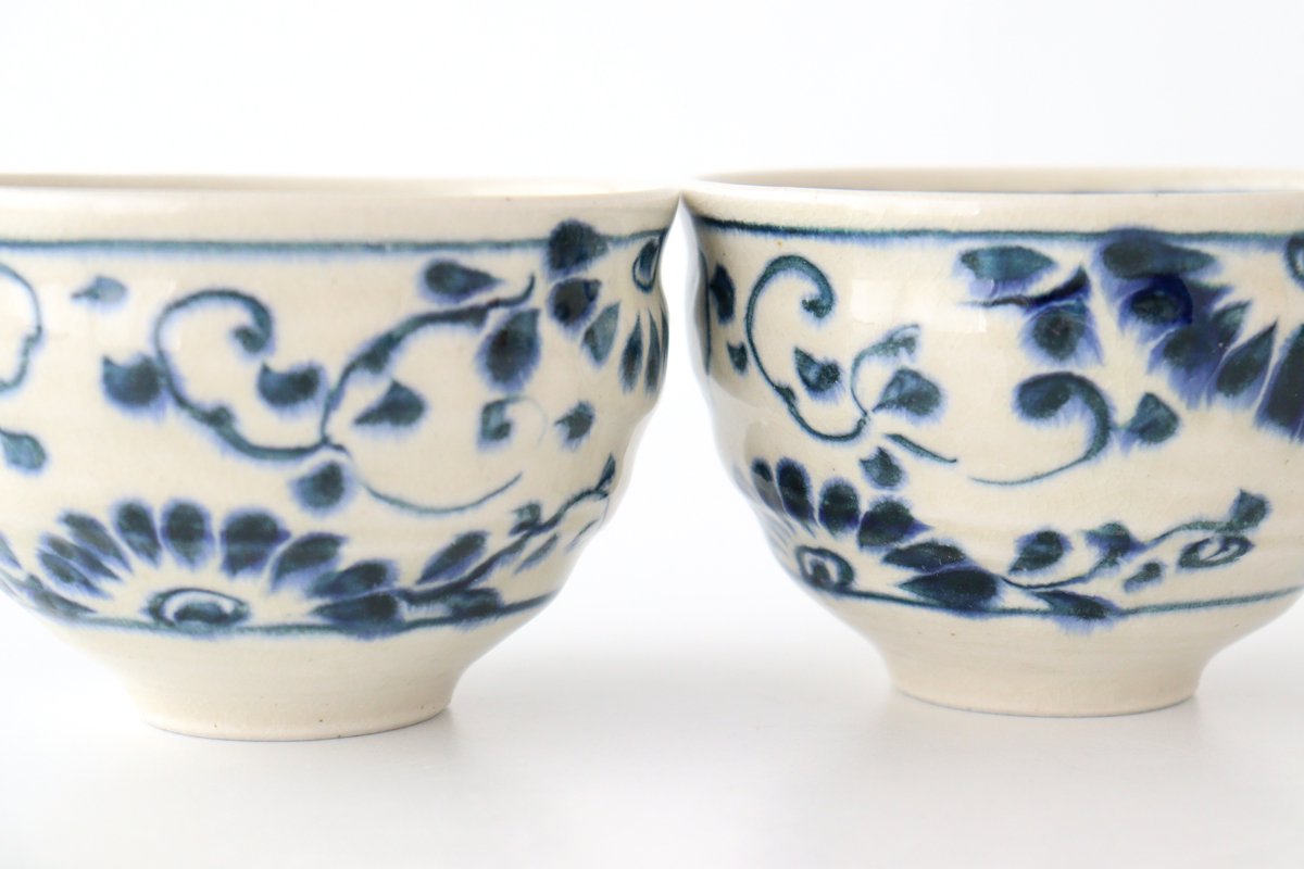 Soup Bowl Blue Flower Annan | Mino Ware