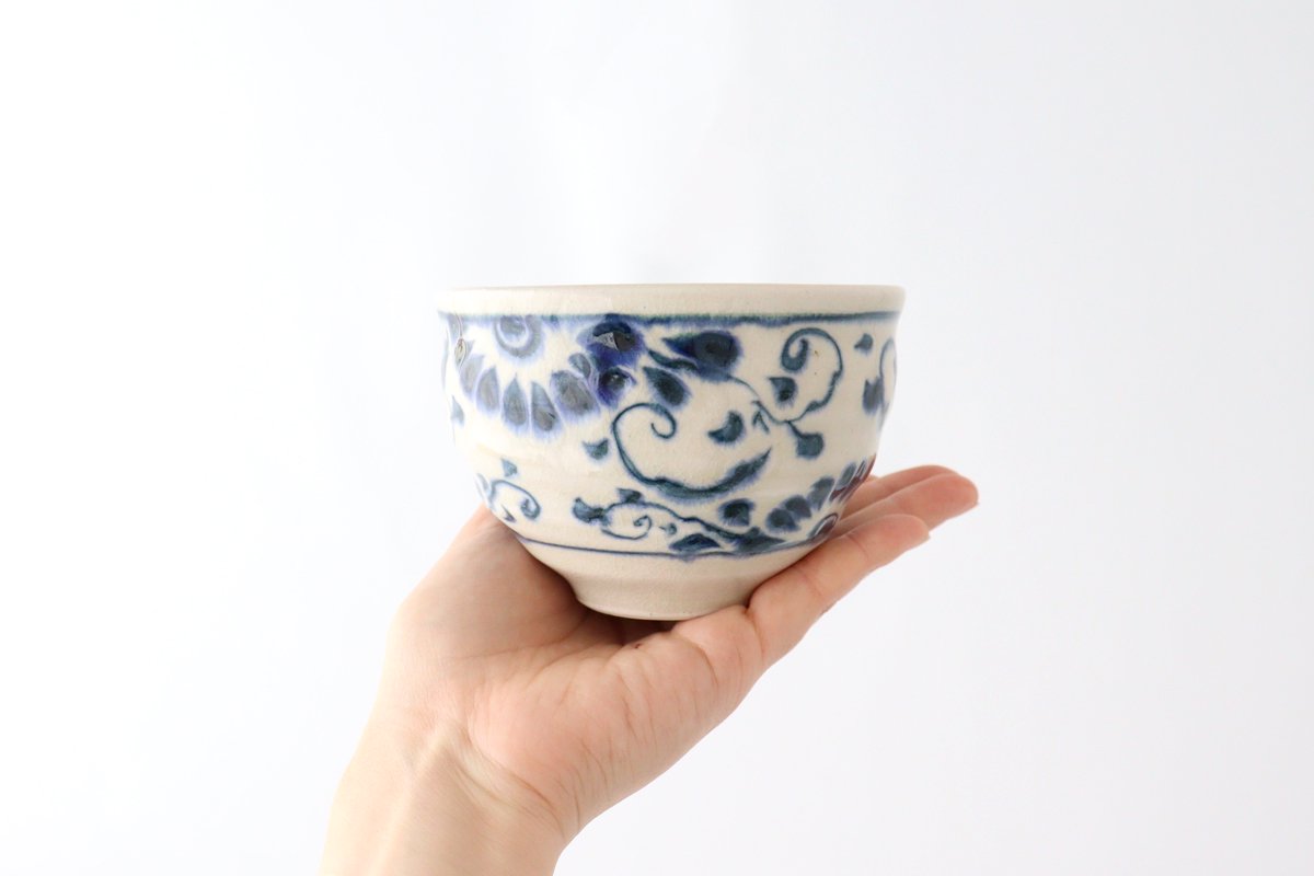 Soup Bowl Blue Flower Annan | Mino Ware