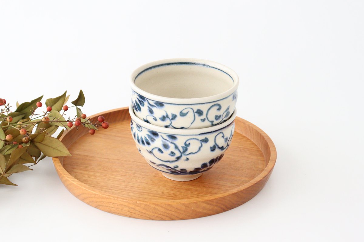 Soup Bowl Blue Flower Annan | Mino Ware