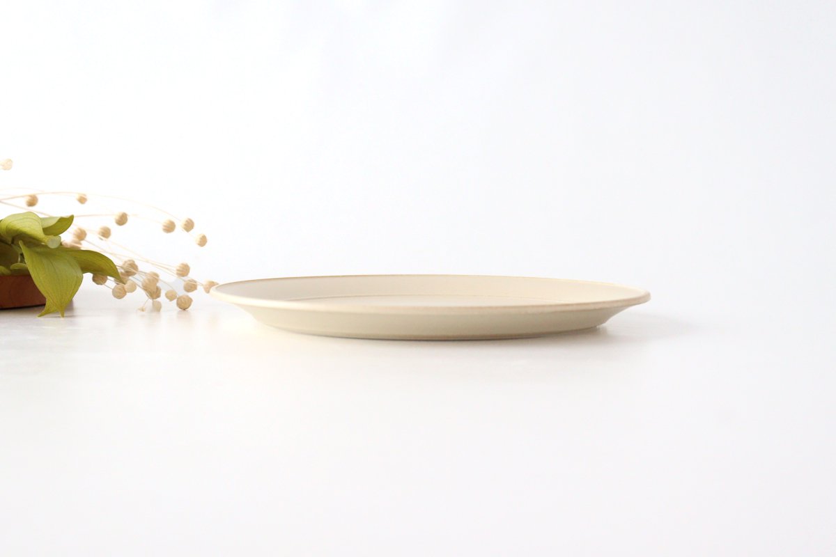 18cm plate ivory porcelain ORLO Mino ware