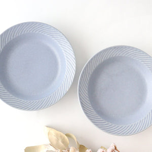 Laurel Deep Plate Blue 21cm/8.3in l Mino Ware