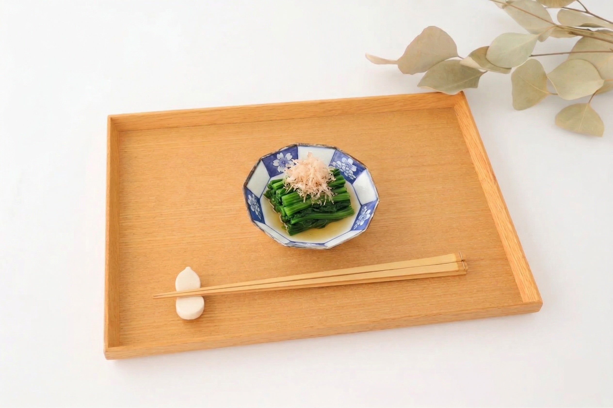 Rinkurou Kiln Decagonal Small Plate Plum and Sakura Pattern | Hasami Ware