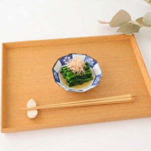 Rinkurou Kiln Decagonal Small Plate Plum and Sakura Pattern | Hasami Ware