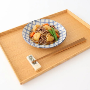Round Plate Blue Check Pattern S | Arita Ware