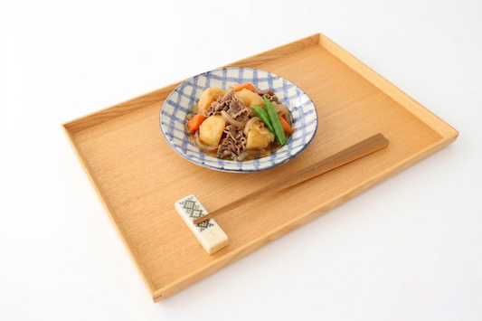 Round Plate Blue Check Pattern S | Arita Ware