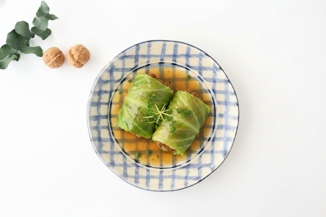 Round Plate Blue Check Pattern | Arita Ware