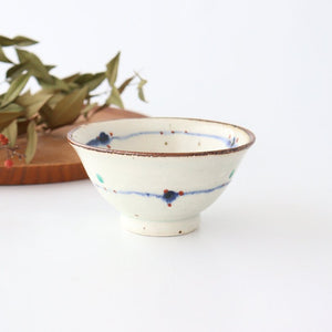 Minami Kiln Rice Bowl Annan Red Pattern Small | Mino Ware