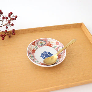 Small plate, gold-colored window painting, porcelain, Hasami ware