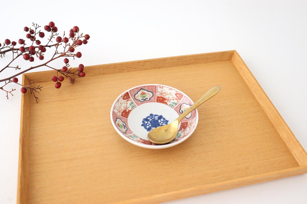 Small plate, gold-colored window painting, porcelain, Hasami ware