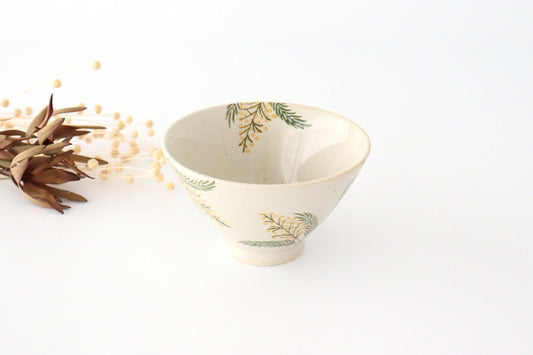 Rice bowl large mimosa pottery Hasami ware