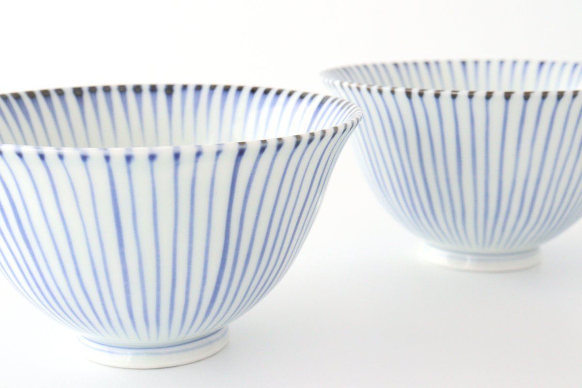 Rice Bowl Tokusa Blue | Arita Ware