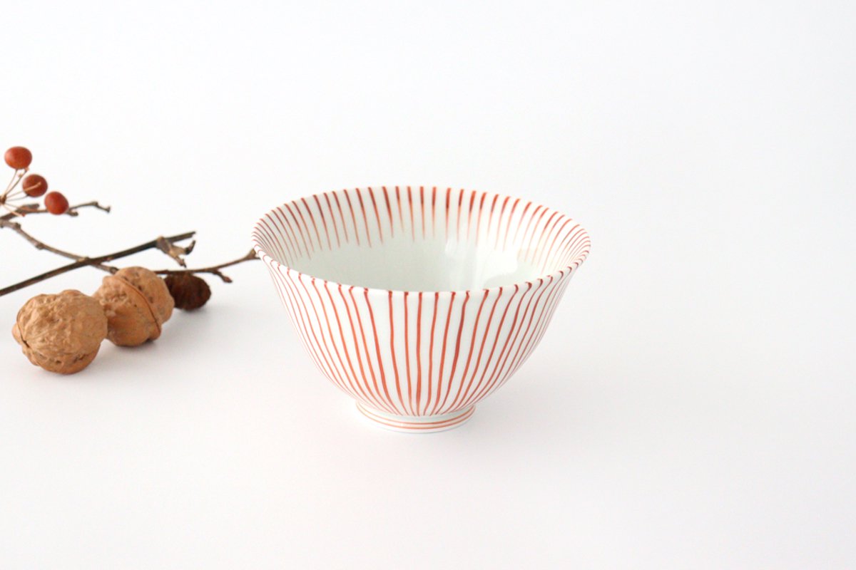 Rice Bowl Tokusa Vermilion | Arita Ware