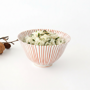 Rice Bowl Tokusa Vermilion | Arita Ware