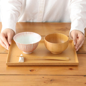 Rice Bowl Tokusa Vermilion | Arita Ware