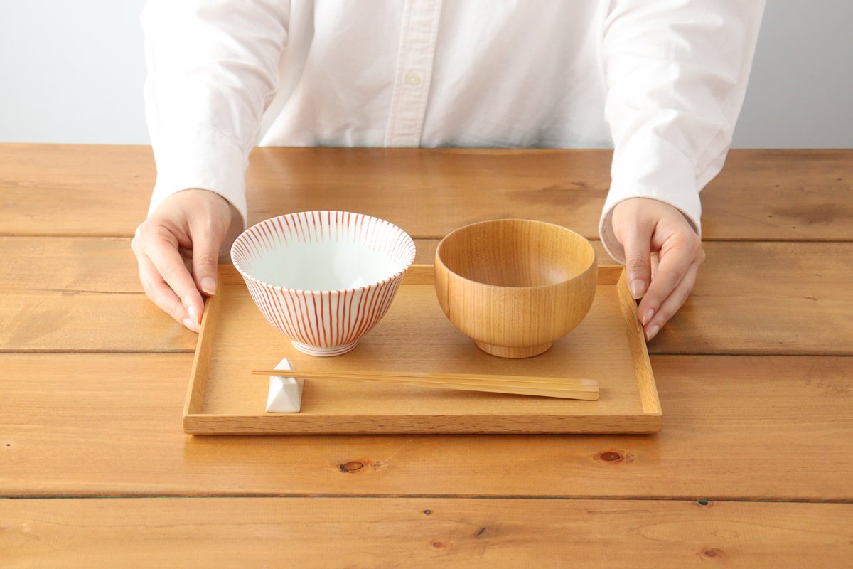 Rice Bowl Tokusa Vermilion | Arita Ware