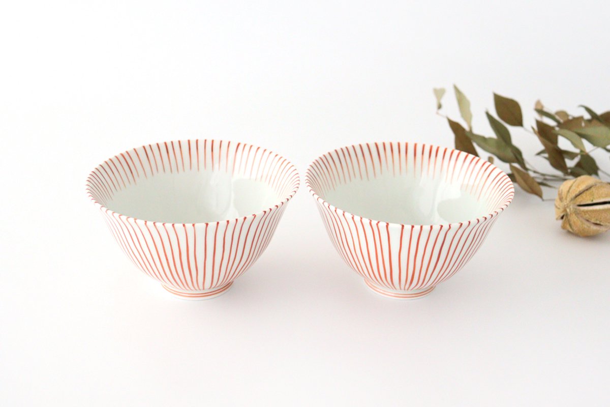 Rice Bowl Tokusa Vermilion | Arita Ware