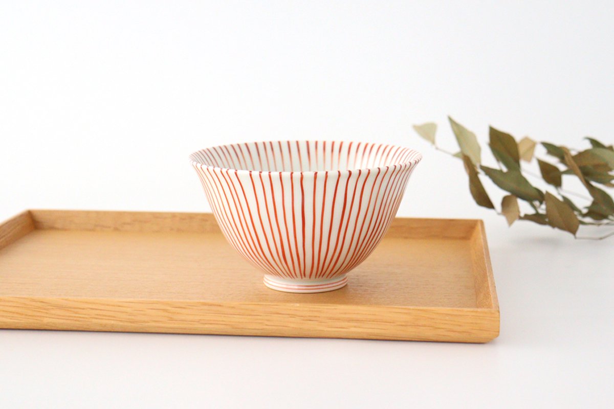 Rice Bowl Tokusa Vermilion | Arita Ware