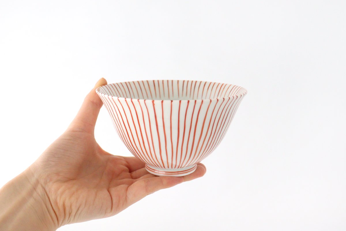 Rice Bowl Tokusa Vermilion | Arita Ware