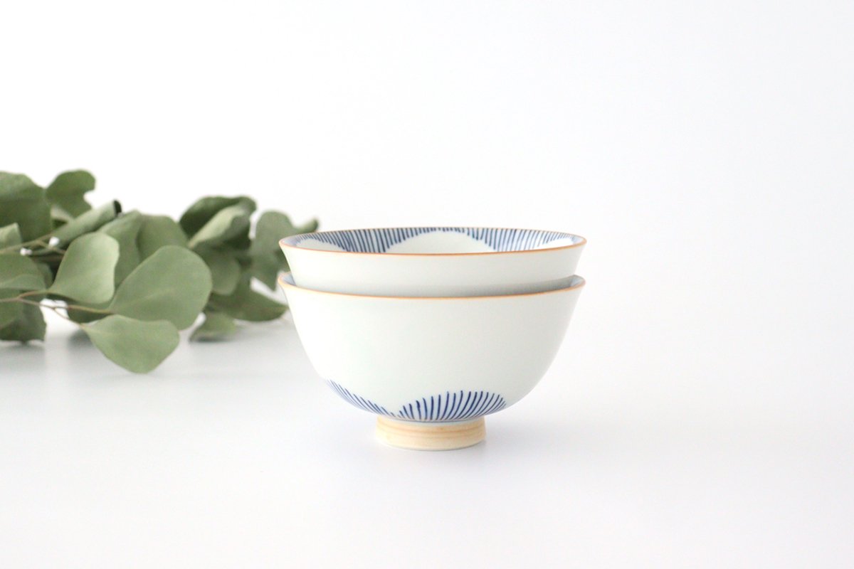Flower bowl large blue porcelain Arita ware