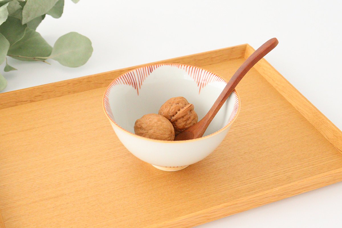 Flower bowl small red porcelain Arita ware