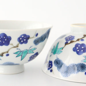 Rice Bowl Sho-chiku-bai Blue | Imari Ware