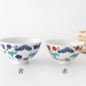 Rice Bowl Sho-chiku-bai Blue | Imari Ware