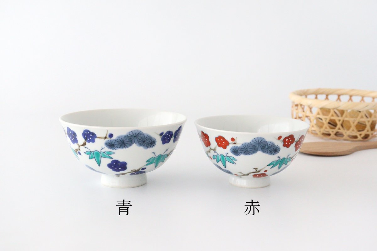 Rice Bowl Sho-chiku-bai Blue | Imari Ware