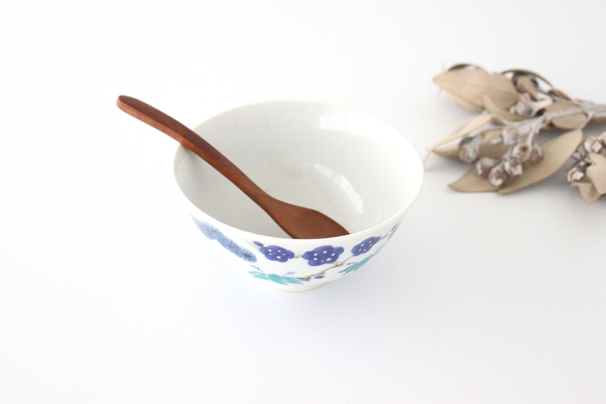 Rice Bowl Sho-chiku-bai Blue | Imari Ware