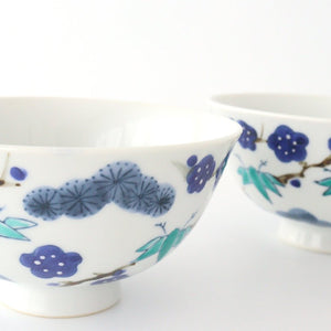 Rice Bowl Sho-chiku-bai Blue | Imari Ware