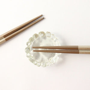 Pentagonal chopsticks wipe lacquer white silver KORINDO