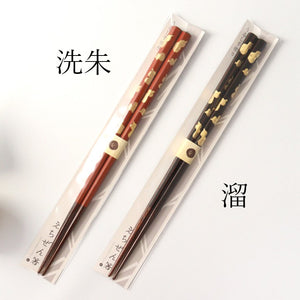 Echizen Chopsticks Hexagonal Gold Leaf Rokugon Tame KORINDO