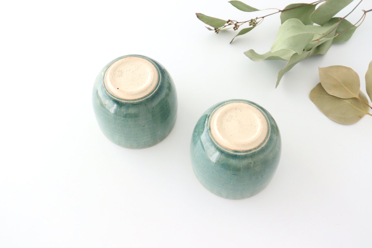 Pumped green pottery Saheigama Shigaraki ware