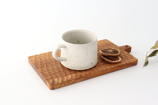 Mug white pottery Saheigama Shigaraki ware