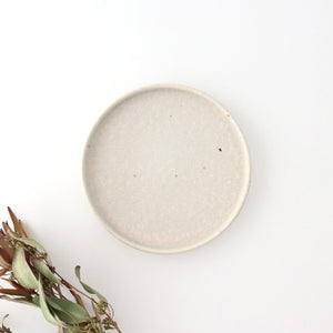 Plate 15cm/5.9in White Ceramic Saheigama Shigaraki Ware