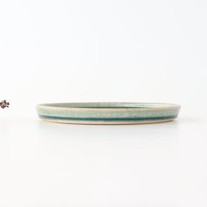 Plate 15cm/5.9in Green Ceramic Saheigama Shigaraki Ware