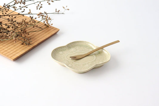 Celadon cloud-shaped small plate Pottery Yuya Ishida