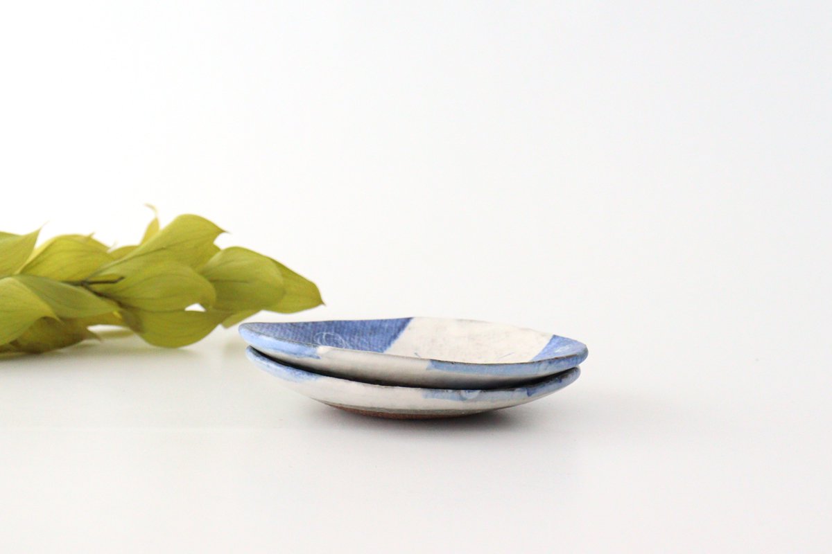 [Uchiru special order] Mini plate line pottery Yamakirai Tobo Shigaraki ware