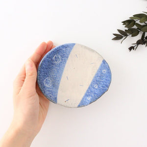 [Uchiru special order] Mini plate line pottery Yamakirai Tobo Shigaraki ware