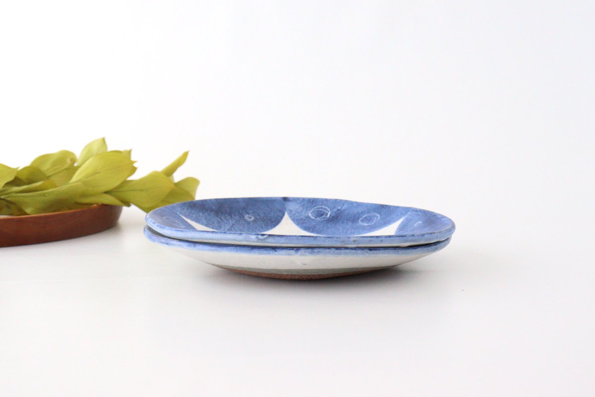 [Uchiru special order] Flexible plate, medium round pottery, Yamakirai Pottery, Shigaraki ware