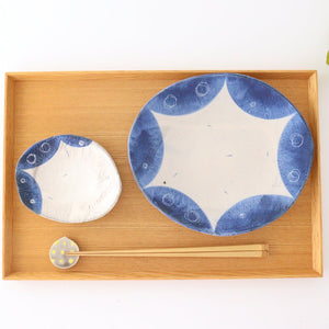 [Uchiru special order] Flexible plate, medium round pottery, Yamakirai Pottery, Shigaraki ware