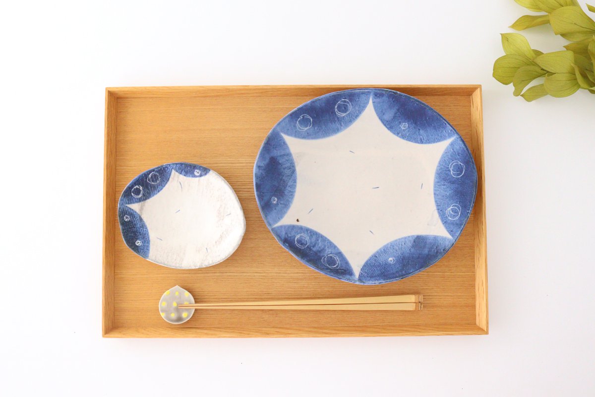 [Uchiru special order] Flexible plate, medium round pottery, Yamakirai Pottery, Shigaraki ware