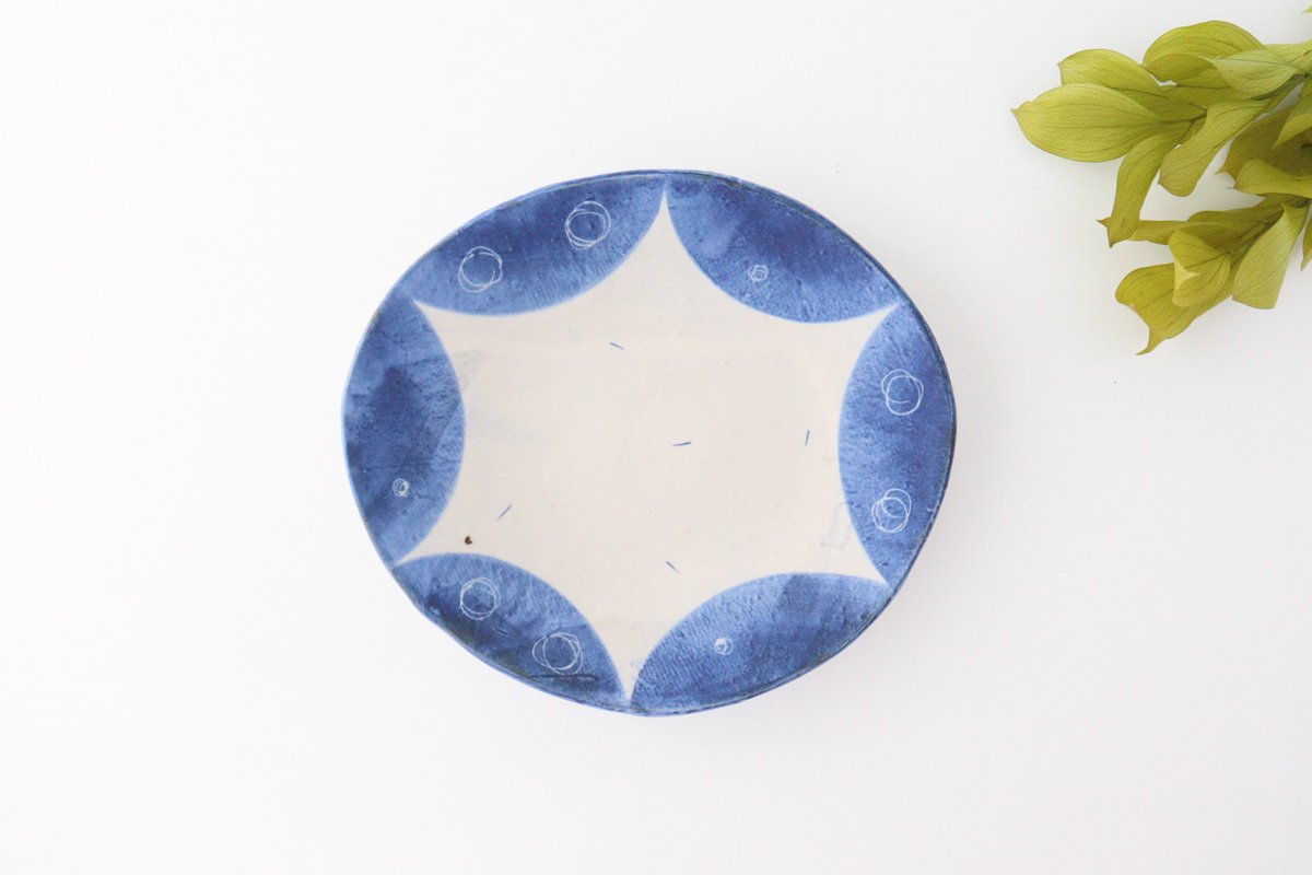 [Uchiru special order] Flexible plate, medium round pottery, Yamakirai Pottery, Shigaraki ware