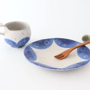 [Uchiru special order] Flexible plate, medium round pottery, Yamakirai Pottery, Shigaraki ware