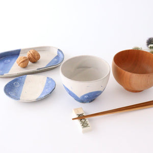 [Uchiru Special Order] Rectangular Plate Line Pottery Yamakirai Pottery Shigaraki Ware