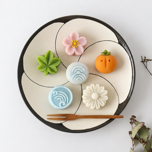 24cm/9.4in Plate Ceramic NEZIRI Plum Hasami Ware