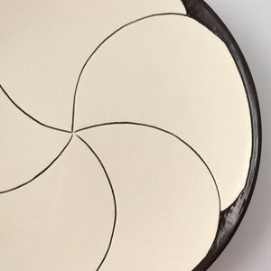 24cm/9.4in Plate Ceramic NEZIRI Plum Hasami Ware