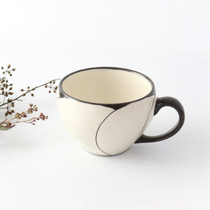 Soup mug pottery NEZIRI plum Hasami ware