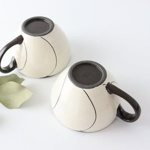 Soup mug pottery NEZIRI plum Hasami ware