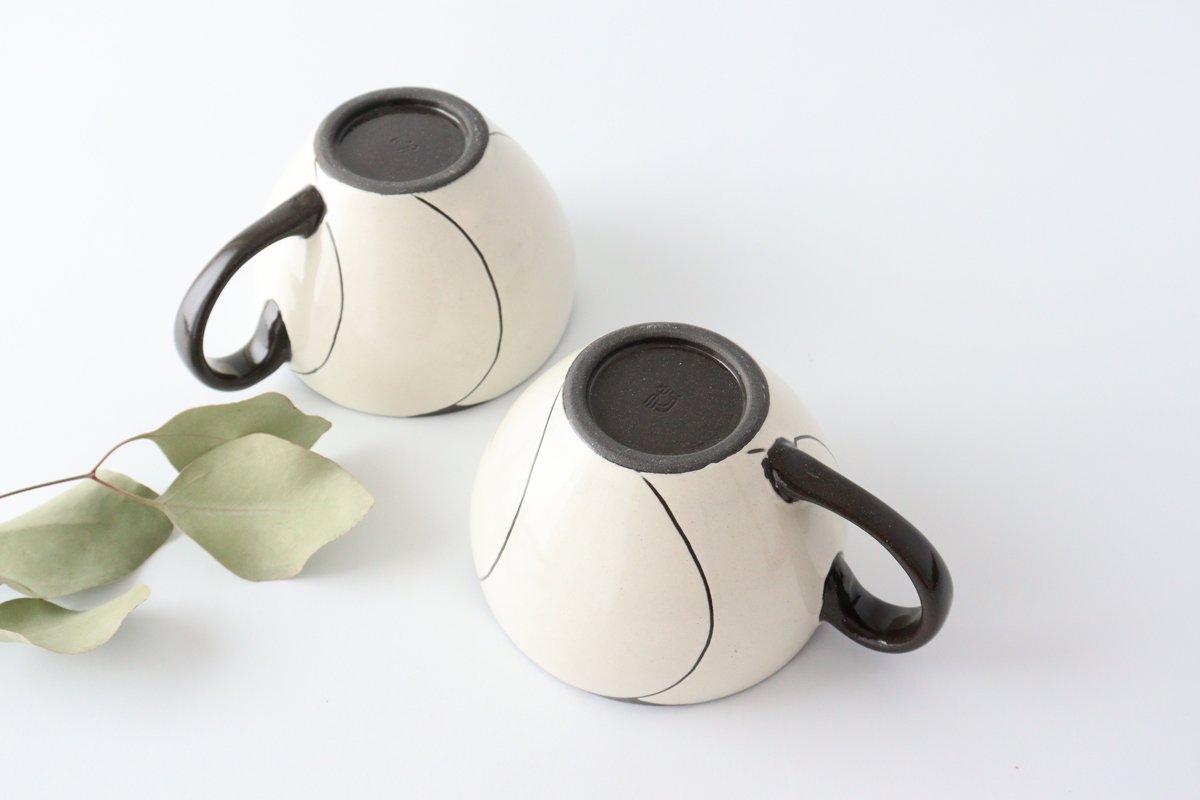 Soup mug pottery NEZIRI plum Hasami ware