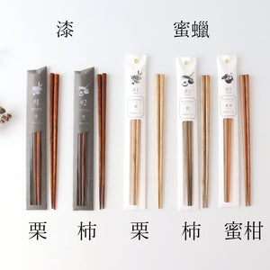 Chopsticks made from a fruit tree Chestnut tetoca urushi